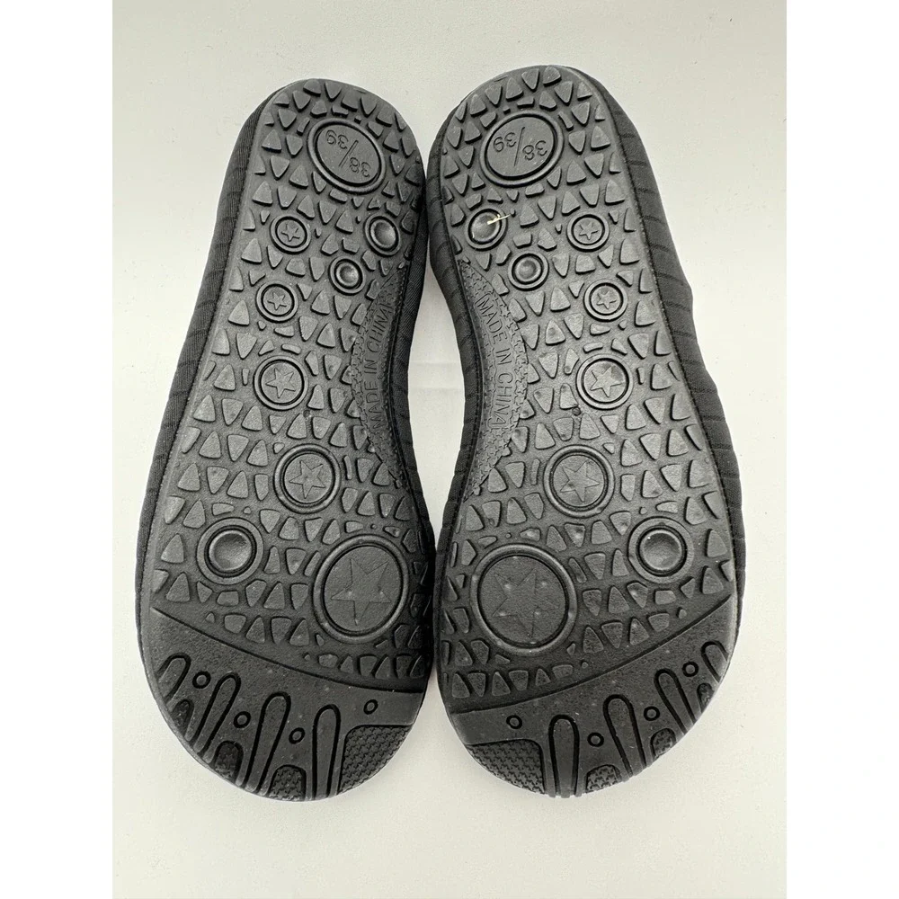 Black Slip On Water Shoes Casual Lightweight Men's 6 Women's 7 Beach